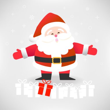 Mutlu Noel Baba hediye kutuları ile