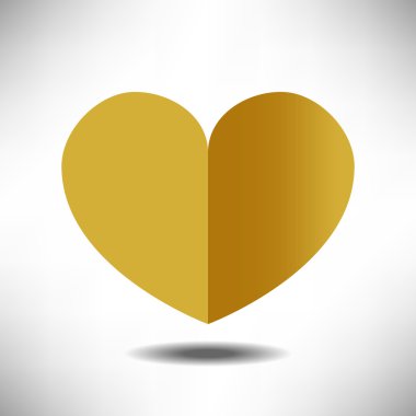 Sevgililer günü için altın kalp arka plan