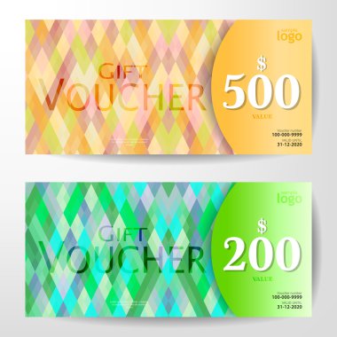 Premium hediye çeki şablonu