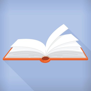 Düz Açık Kitap Tasarım Çizim Biçimi Çizim Simgesi Çizimi