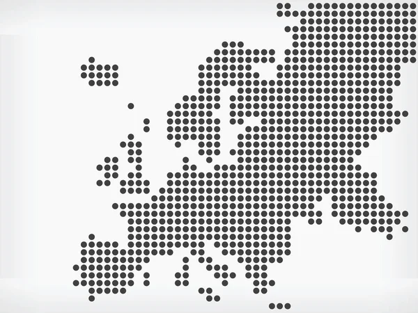 Mapa Región Europea Pixel Dots Continente Vector Infographic Element — Archivo Imágenes Vectoriales