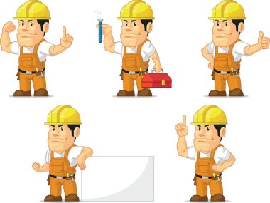 Strong Construction Worker Mascot 5