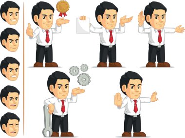 Ofis işçi özelleştirilebilir maskot 12