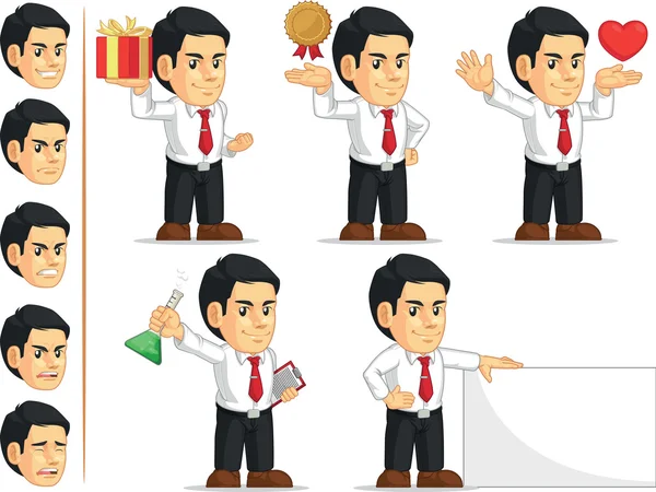 Office Worker Customizable Mascot — Stock Vector