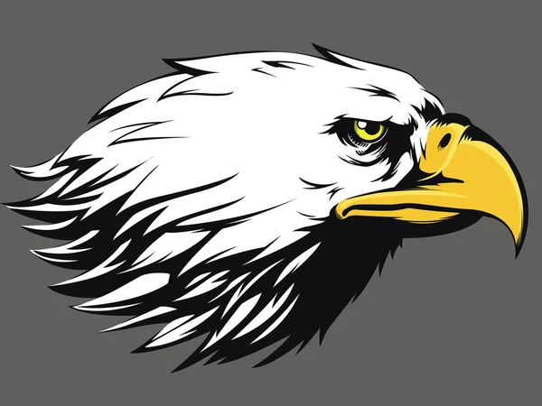 Eagle Face Vector - Side View Cartoon — Stock Vector