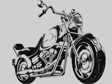 Vintage motosiklet vektör siluet