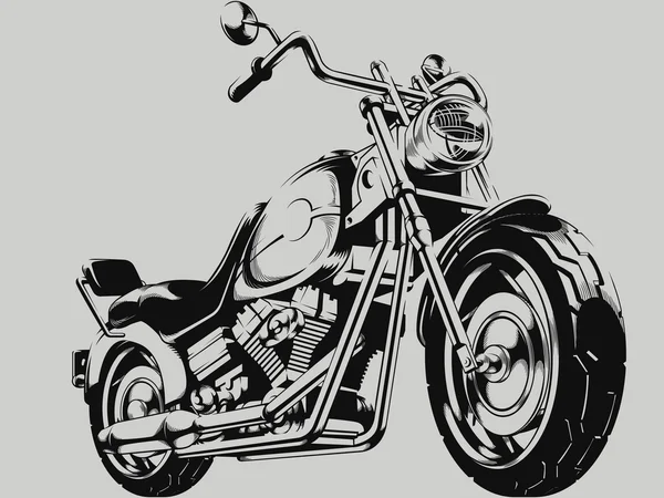 Silueta vectorial de motocicleta vintage — Vector de stock