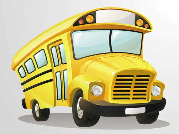 Schoolbus Vector Cartoon — Stockvector