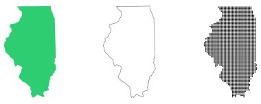 ABD Haritası Illinois Özet Noktaları