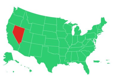 ABD Haritası Nevada Solid 'i Vurguladı