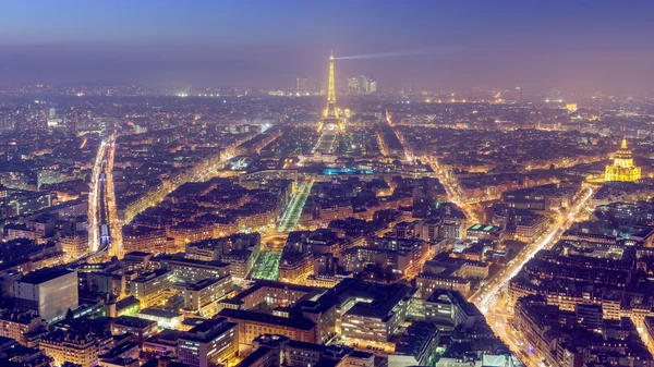 Vista aérea de París al atardecer Imagen de archivo