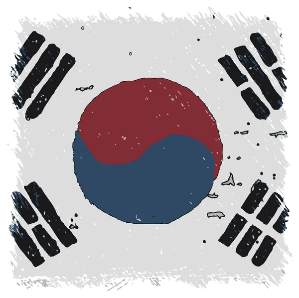 플래그의 플래그 한국, 수 제, 정연 한 모양 — 스톡 벡터