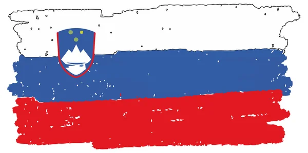 Vlag van Slovenië — Stockvector