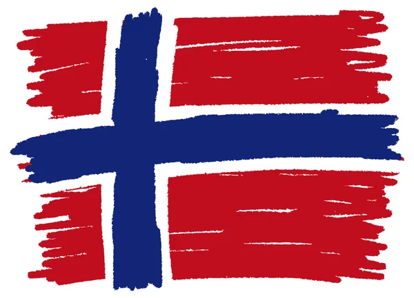 Bandeira da Noruega — Vetor de Stock