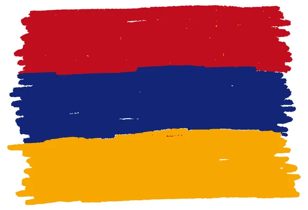 亚美尼亚的旗子 — 图库矢量图片