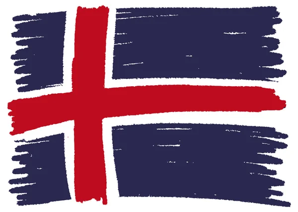 Islands flagg – stockvektor