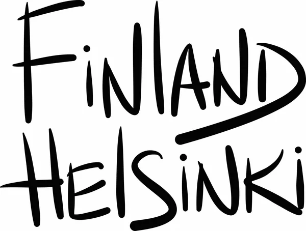 Finnország, Helsinki, kéz-tudós — Stock Vector