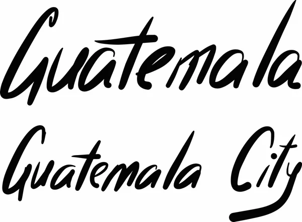 Guatemala, Città del Guatemala, scritto a mano — Vettoriale Stock
