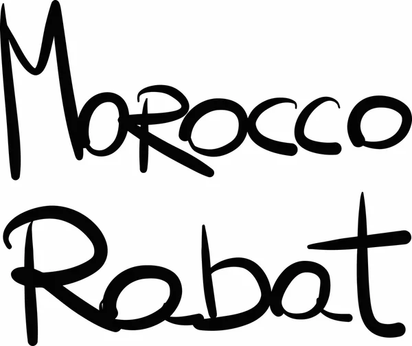 モロッコ、ラバト、手書き — ストックベクタ
