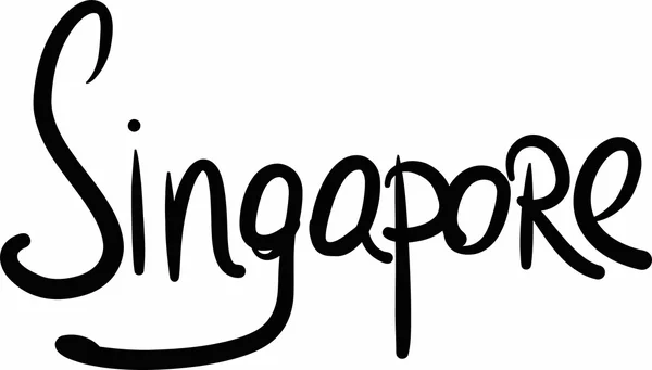 Singapore, handbeschriftet — Stockvektor