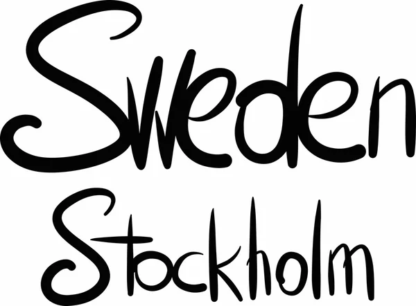 Svédország, Stockholm, kéz-tudós — Stock Vector