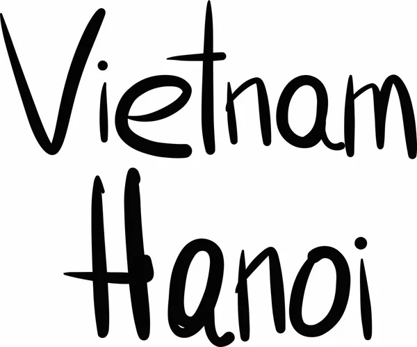 Vietnam, Hanoi, hand-bokstäverna — Stock vektor