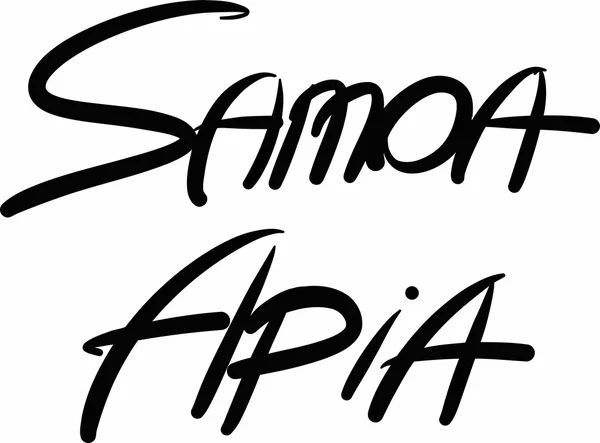 Samoa, Apia, letras à mão r Gráficos De Vetores
