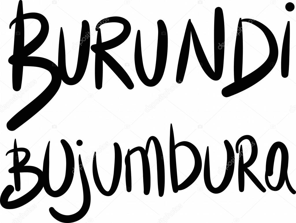 Burundi, Bujumbura, hand-lettered