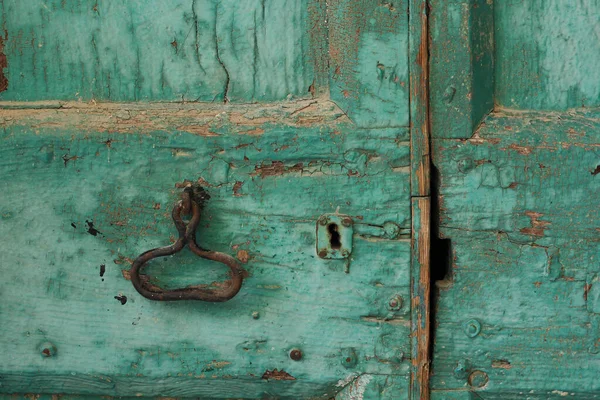 Cerrado Puerta Madera Antigua Vintage — Foto de Stock