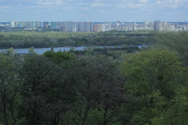 Панорамний Вид Місто Київ Україна — стокове фото