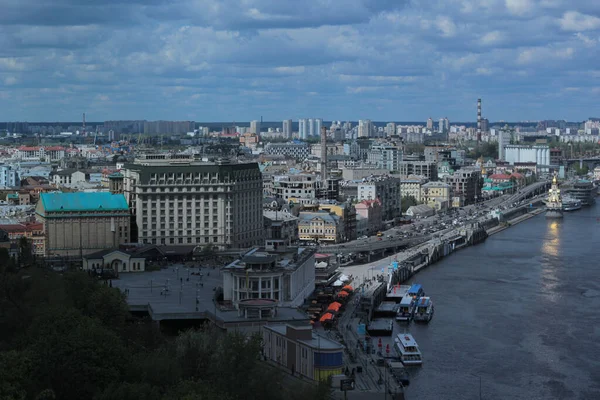 Πανοραμική Θέα Της Πόλης Του Κιέβου Ουκρανία — Φωτογραφία Αρχείου