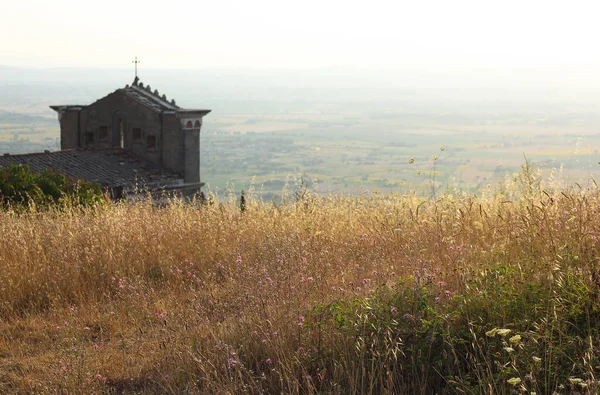 Mittelalterliche Kathedrale Der Heiligen Margarete Cortona Toskana Umgeben Von Toskanischer — Stockfoto