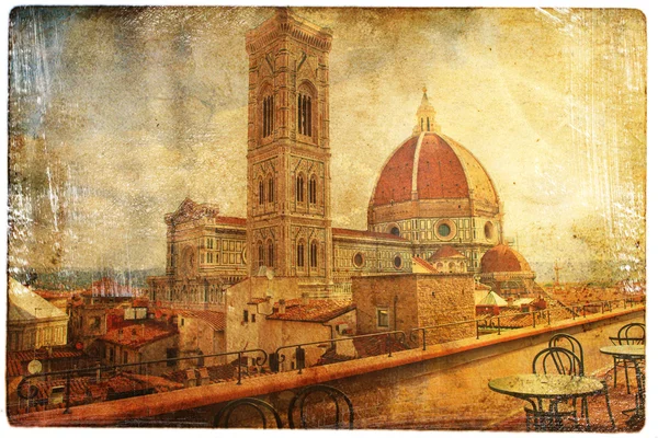 Ansichten von Florenz im Vintage-Stil — Stockfoto