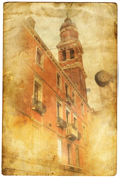Venedik görünümlerinde vintage tarzı