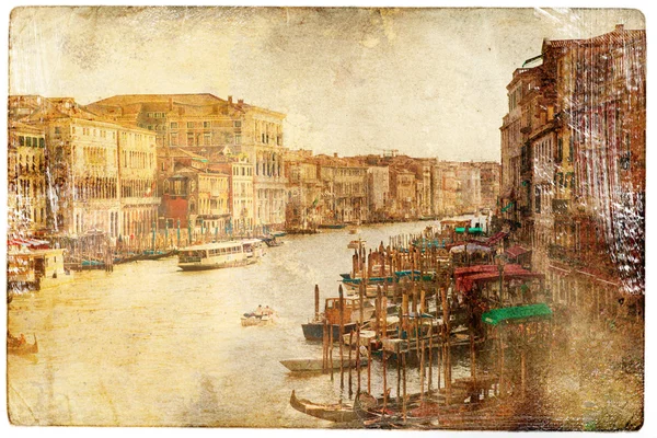 Venedik görünümlerinde vintage tarzı