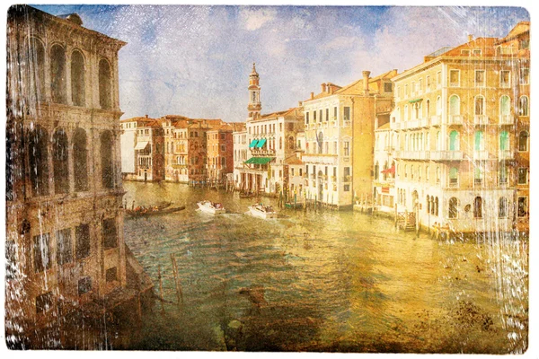 Venedik görünümlerinde vintage tarzı — Stok fotoğraf
