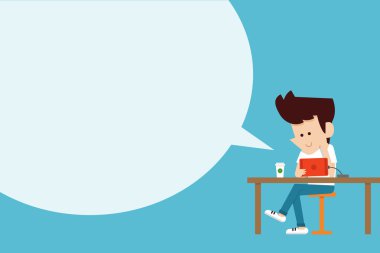 Tablet kullanan adam