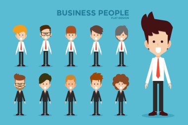 Business people flat design clipart