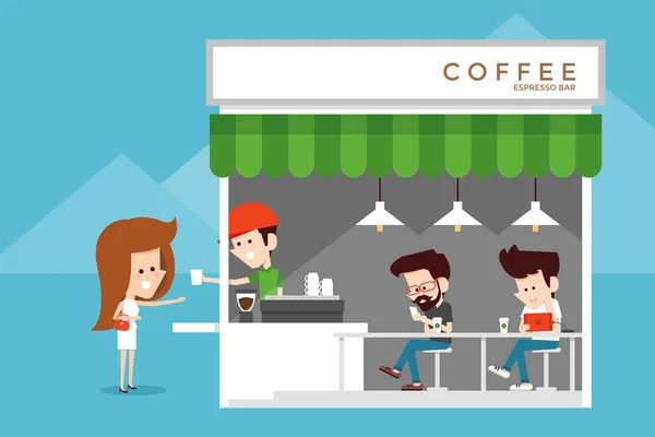 Coffee shop — Stock Vector