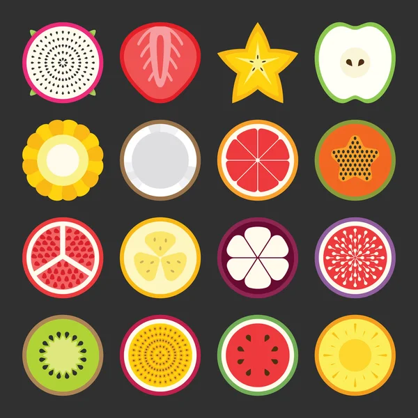 Ícone de frutas — Vetor de Stock