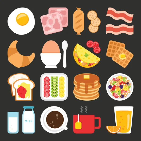 Iconos de alimentos — Vector de stock