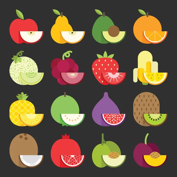 Icono de fruta — Vector de stock