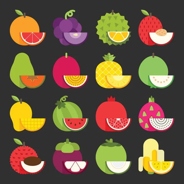 Icono de fruta tropical — Vector de stock