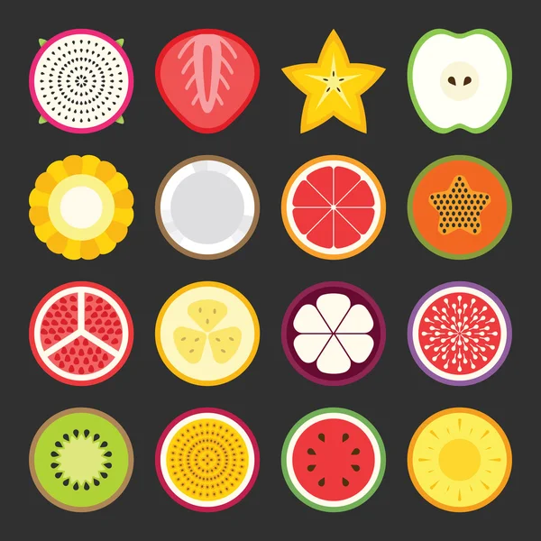 Icono de fruta — Vector de stock