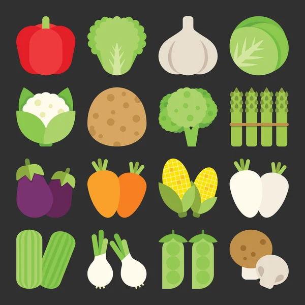 野菜のアイコン — ストックベクタ