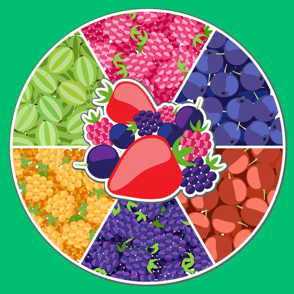 Info grafiche. Diagramma delle bacche. Icona sul tema del cibo — Vettoriale Stock