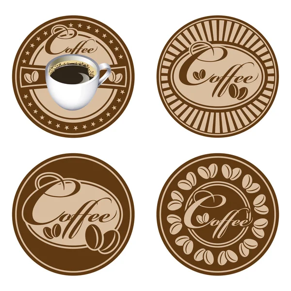 Set of coasters for cups — Stock Vector
