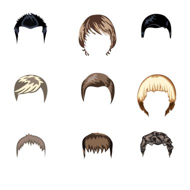 Çocuklar saç kümesi.