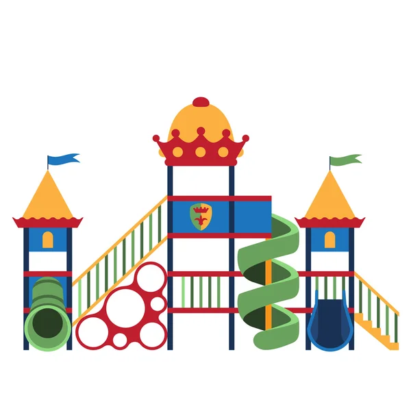Plac zabaw dla dzieci i elementy pokrewne. — Wektor stockowy