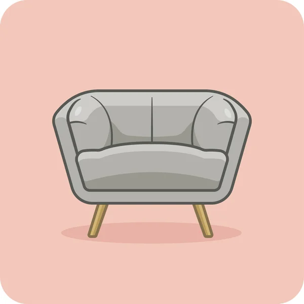 Moderne Stuhlmöbel Beinholz Vektordesign Und Isolierter Hintergrund — Stockvektor